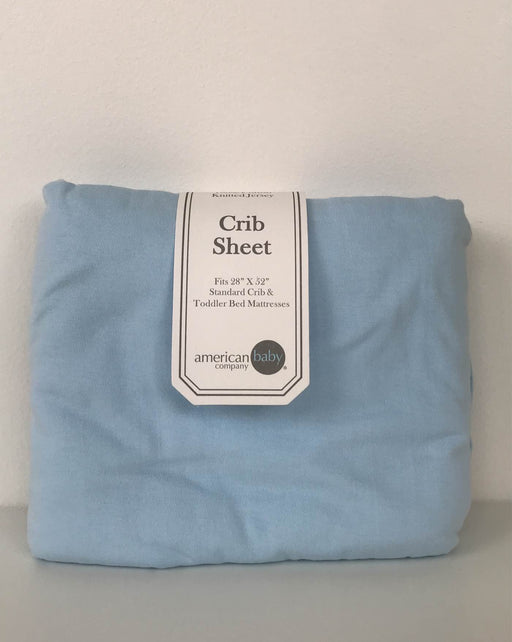 used American Baby Crib Sheet, Light Blue