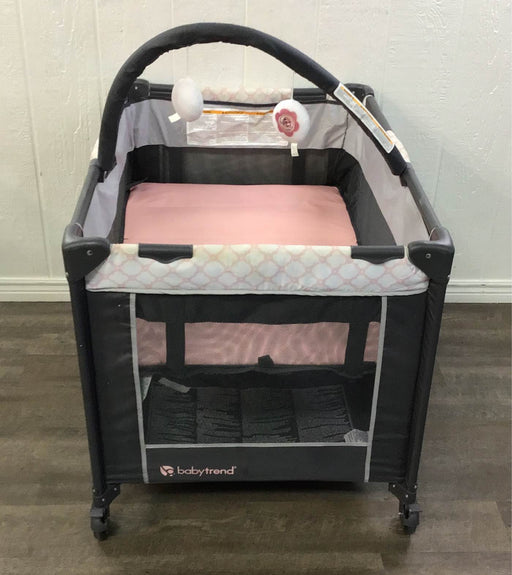 secondhand Baby Trend Portable Playard With Bassinet, & Toy Bar