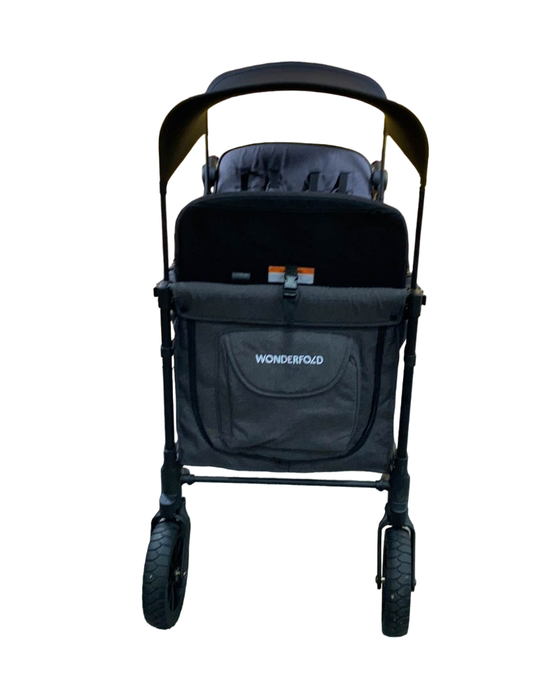 secondhand Wonderfold W4 Luxe Quad Stroller Wagon, Charcoal Grey with Black Frame, 2023