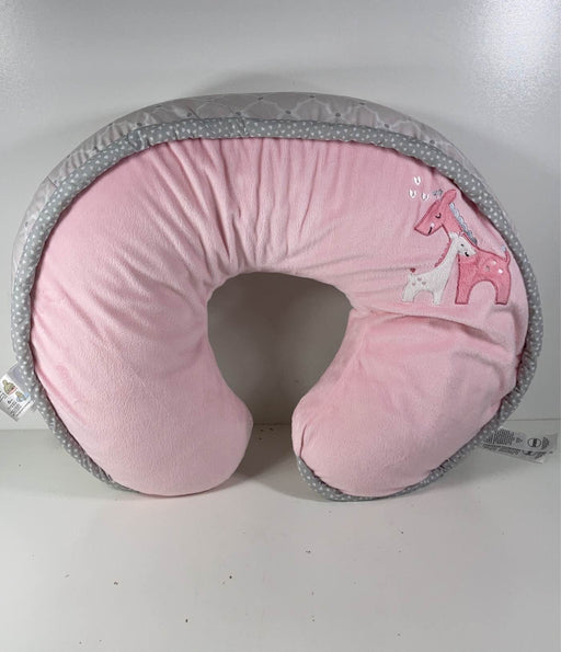 used Boppy Luxe Nursing Pillow, pink with giraffes