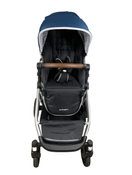 secondhand Mockingbird Single to Double Stroller, 2023, Silver with Penny Leather, Windowpane, Sea