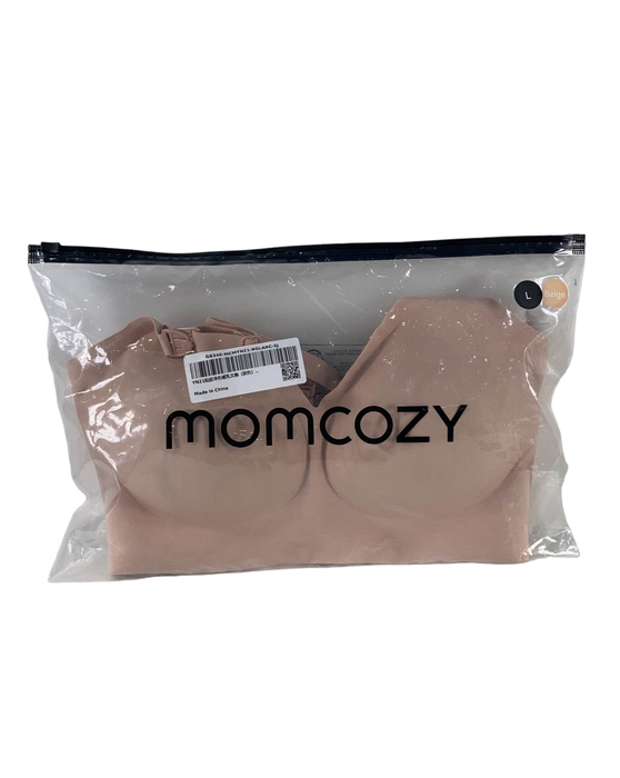 used Momcozy SMOOTH- Ultra Soft Omni Maternity Nursing Bra, Beige Large