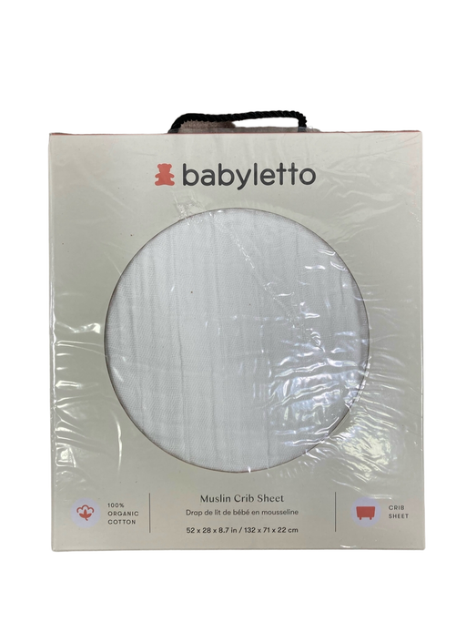 used Babyletto Muslin Crib Sheet, White