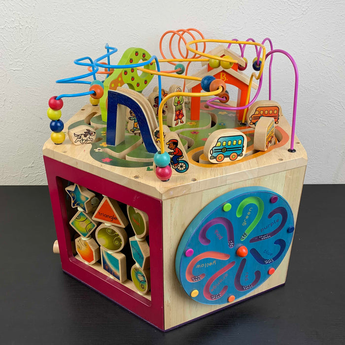 secondhand B. toys Youniversity Wooden Activity Cube