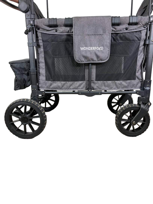 secondhand Wonderfold W2 Luxe Multifunctional Double Stroller Wagon, 2023, Charcoal Gray