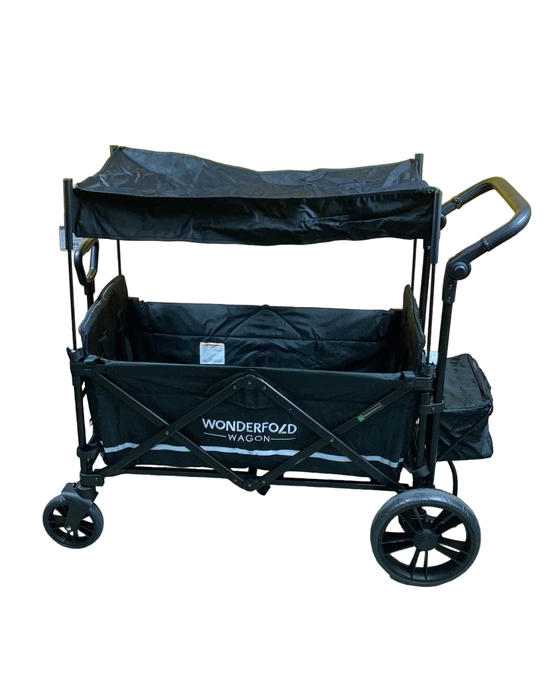 secondhand Wonderfold X2 Push + Pull Double Stroller Wagon, Stealth Black, 2022