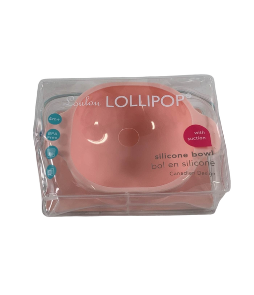 used LouLou Lollipop Silicone Snack Bowl, Blush Pink