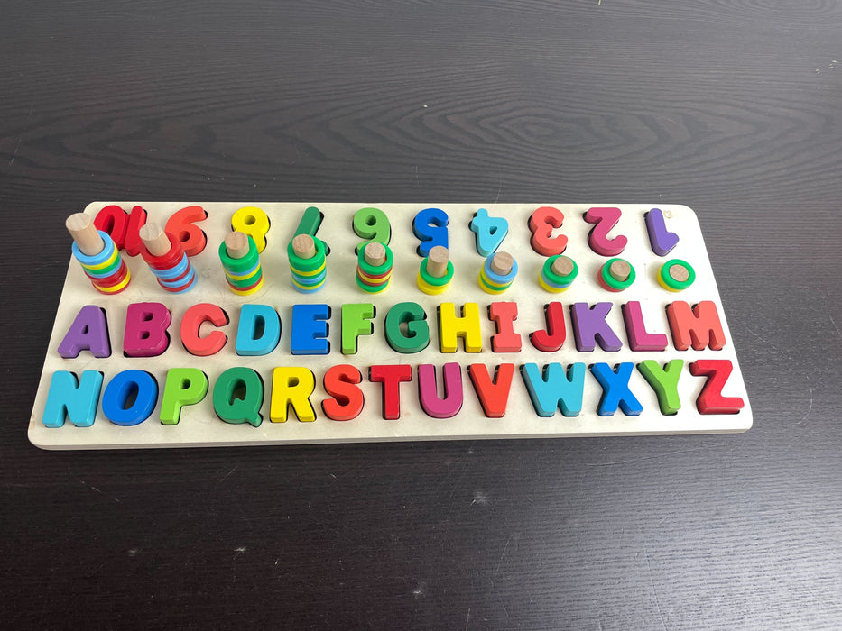 Wooden Alphabet Puzzle, With Numbers