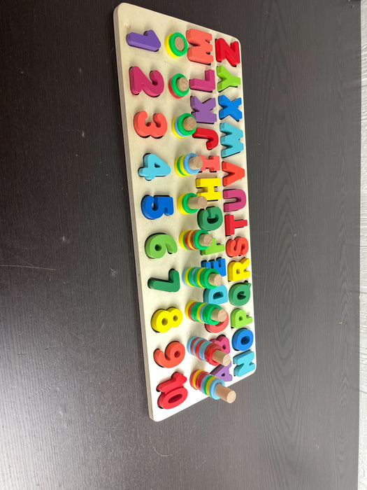 Wooden Alphabet Puzzle, With Numbers