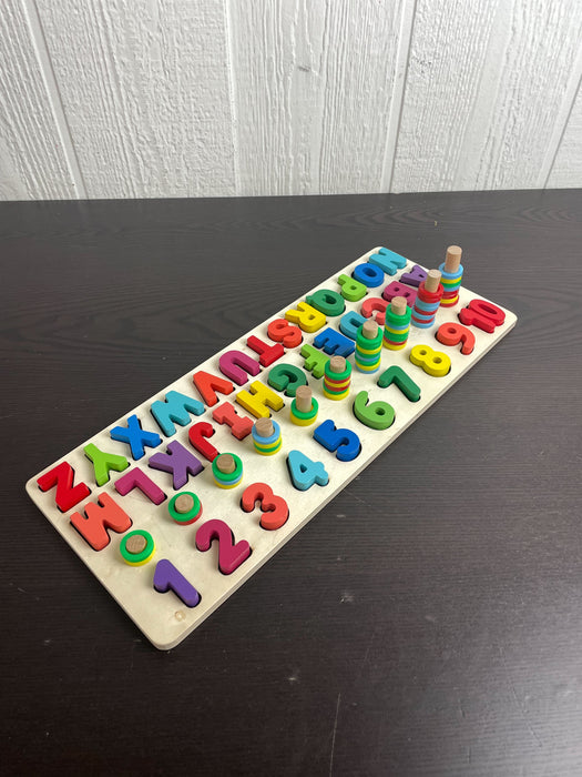 Wooden Alphabet Puzzle, With Numbers