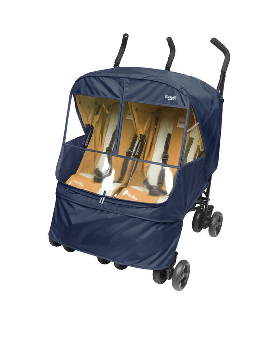 Manito Elegance Alpha Twin Stroller Weather Shield & Rain Cover, Navy