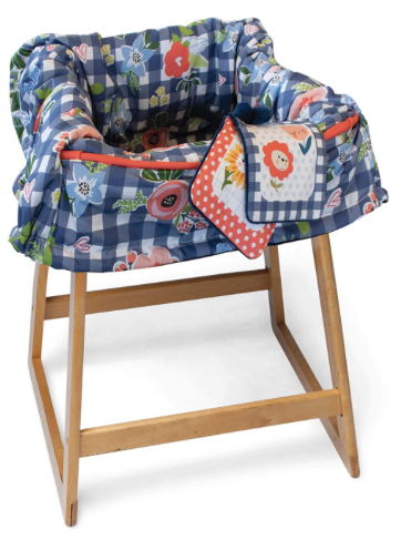 Boppy Shopping Cart and High Chair Cover, Navy Blooms