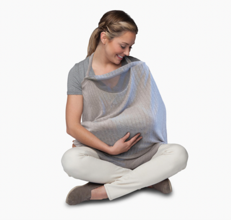 Boppy Infinity Nursing Scarf, Silver Grey