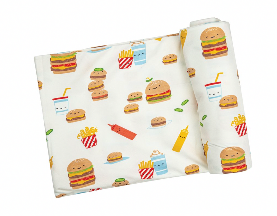 Angel Dear Swaddle And Bib Set, Burger Joint