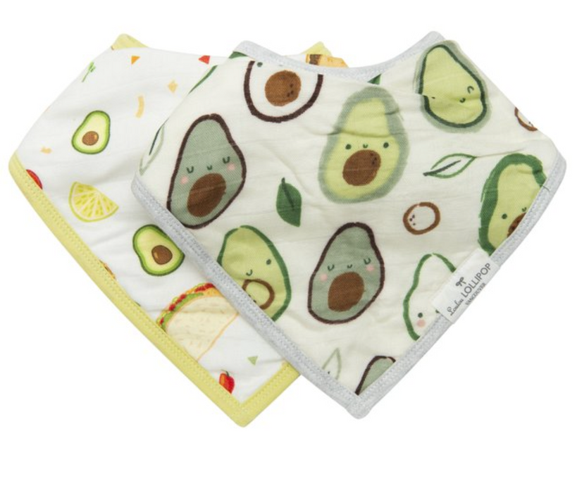 LouLou Lollipop Muslin Bib, Avocado