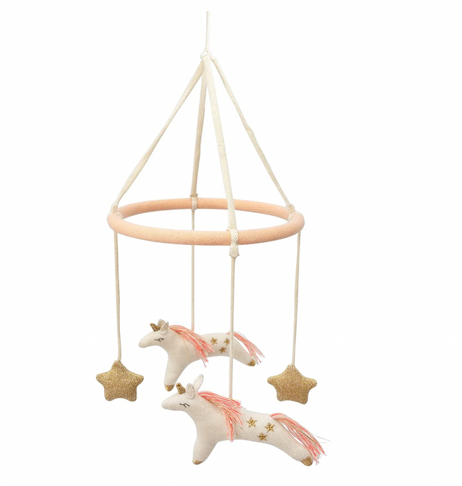 Meri Meri Organic Cotton Baby Mobile, Unicorn