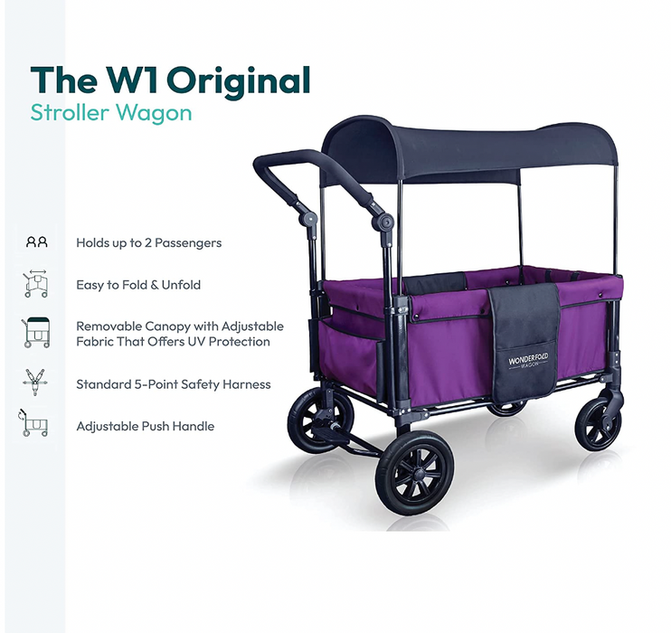 Wonderfold W1 Original Stroller Wagon, 2022, Smoky Gray