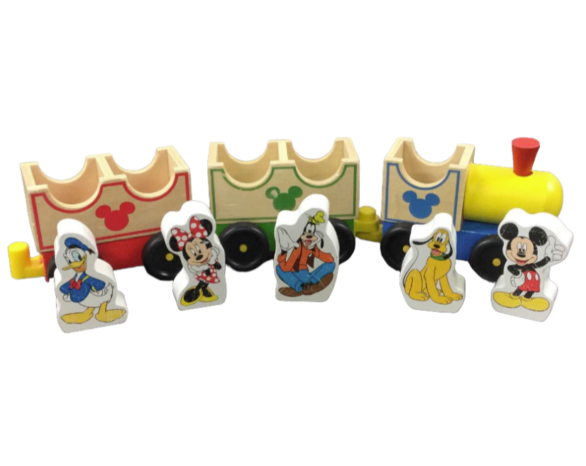 Melissa & Doug Mickey Mouse & Friends Wooden Train Toy