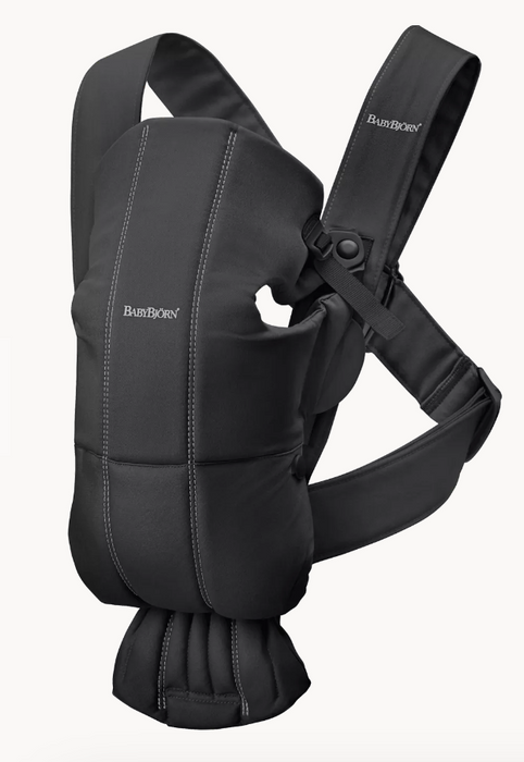 BabyBjorn Baby Carrier Mini, Black Cotton