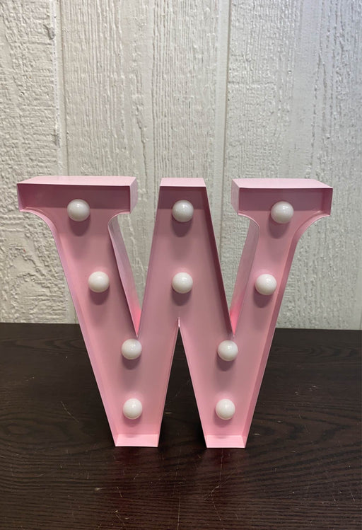 used Barnyard Designs 9” Marquee Letter, W Pink