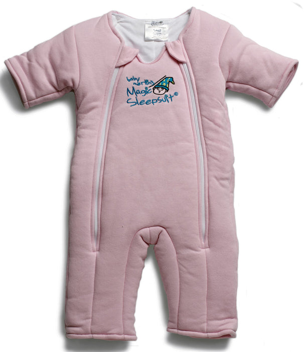 used Baby Merlin's Magic Sleepsuit, Small 3-6 Months, Fleece, Pink