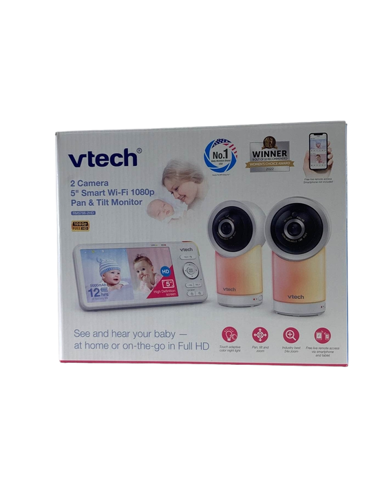 used VTech 5” Smart Wi-Fi 1080p Pan & Tilt Monitor RM5766-2HD