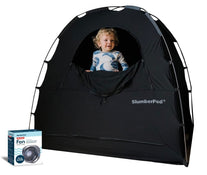 used SlumberPod 3.0 Sleep Canopy with Fan, Black with Gray Accents