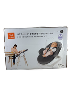 used Stokke Steps Bouncer, Deep Grey White Chassis