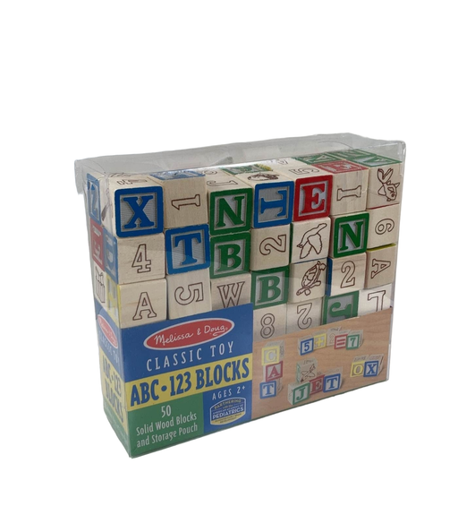 used Melissa & Doug Wooden ABC-123 Blocks