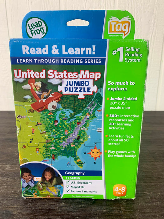 used Leap Frog LeapReader Interactive World Map Puzzle