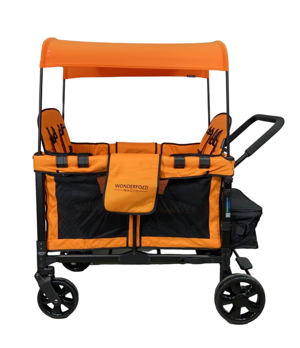 secondhand Wonderfold W4 Multifunctional Quad Stroller Wagon, 2021, Sunset Orange