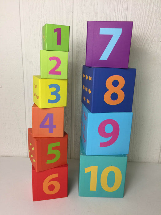 used Pottery Barn Kids Stacking Cubes, Animals and Numbers