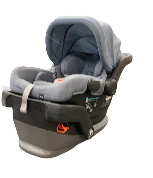 used UPPAbaby MESA V2 Infant Car Seat, 2023, Gregory (Blue Melange Merino Wool)