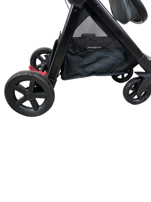 secondhand Mompush Ultimate 2 Baby Stroller, 2022, Grey with Black Frame