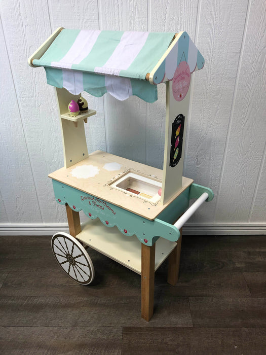 used Le Toy Van Ice Cream Trolley Toy Set