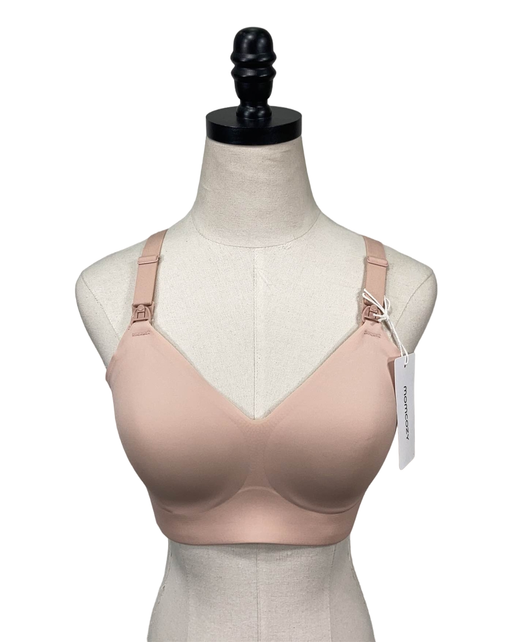 used Momcozy Hands-Free Nursing And Pumping Bra, Large, Beige