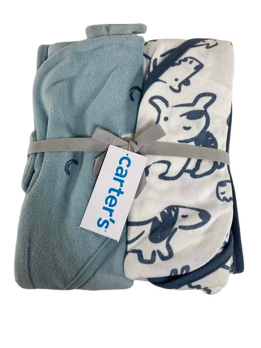 used Carter’s Hooded Towels 2pack, Bear/Dog