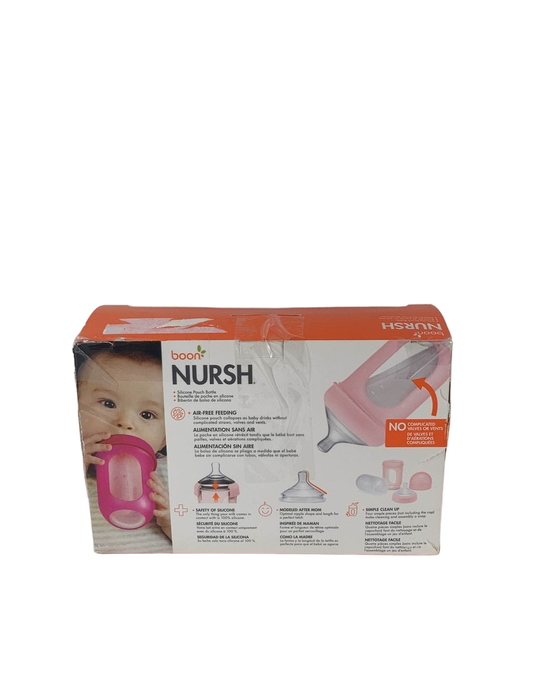 secondhand Boon Nursh Bottles, 3 Pack, 8oz, Pink Multi, Medium