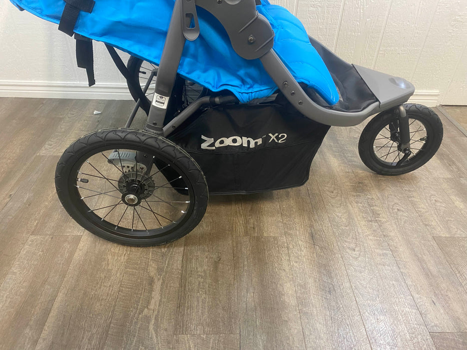 Joovy Zoom X2 Double Jogging Stroller, 2021, Glacier