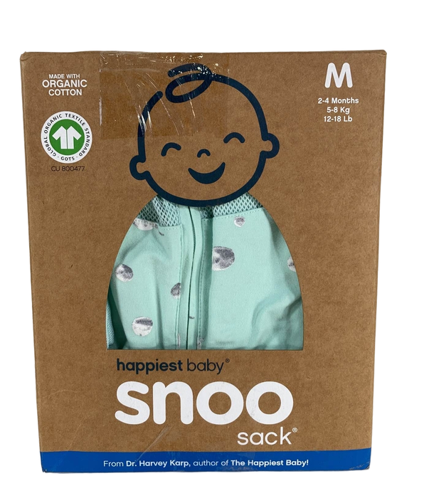 used Happiest Baby SNOO Sack, Medium (12-18 lbs), Teal Planets