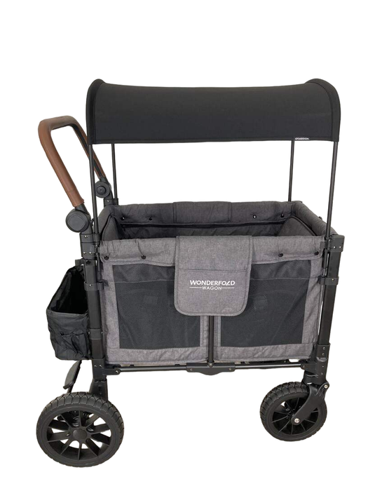 secondhand Wonderfold W2 Luxe Multifunctional Double Stroller Wagon, 2022, Charcoal Gray