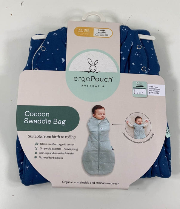 used ErgoPouch Cocoon Swaddle Bag, 2.5 TOG, 3-6M, Night Sky