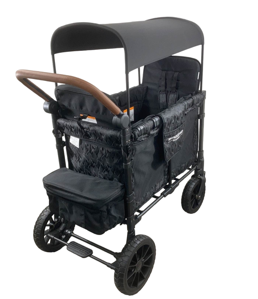 used Wonderfold W2 Luxe Multifunctional Double Stroller Wagon, 2021, Charcoal Black