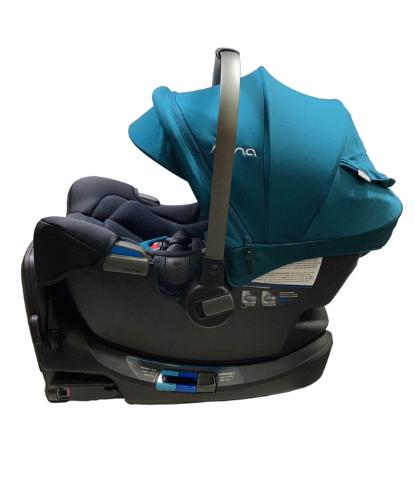 secondhand Nuna PIPA rx Infant Car Seat with RELX Base, 2022, Lagoon