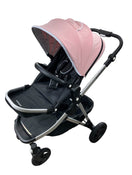 used Mockingbird Single to Double Stroller, 2022, Silver with Black Leather, Watercolor Drops, Bloom