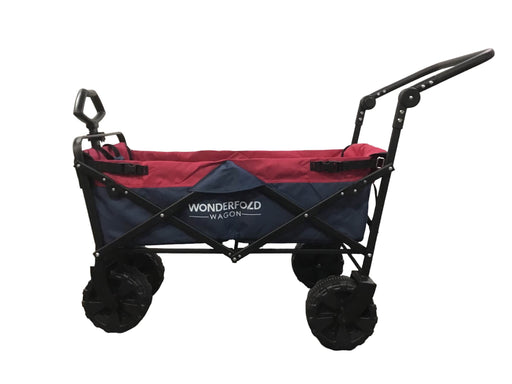 secondhand Wonderfold Wagon S2 Push and Pull Folding Wagon, Navy/Red, P Model