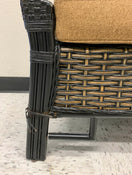 secondhand Pier One Wicker Chair and Ottoman