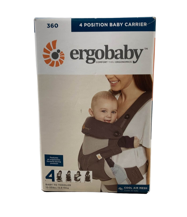 used Ergobaby 360 All Positions Cool Air Mesh Baby Carrier, Carbon Grey