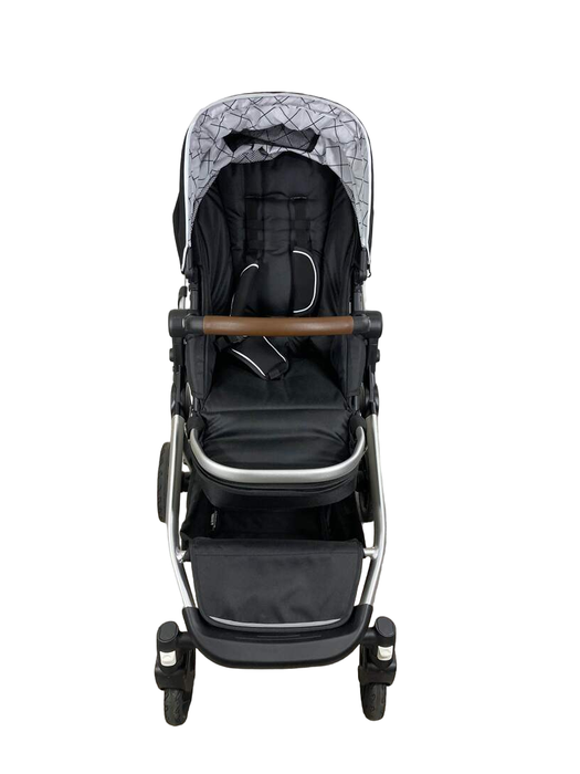 secondhand Mockingbird Single to Double Stroller, 2023, Silver with Penny Leather, Windowpane, Black