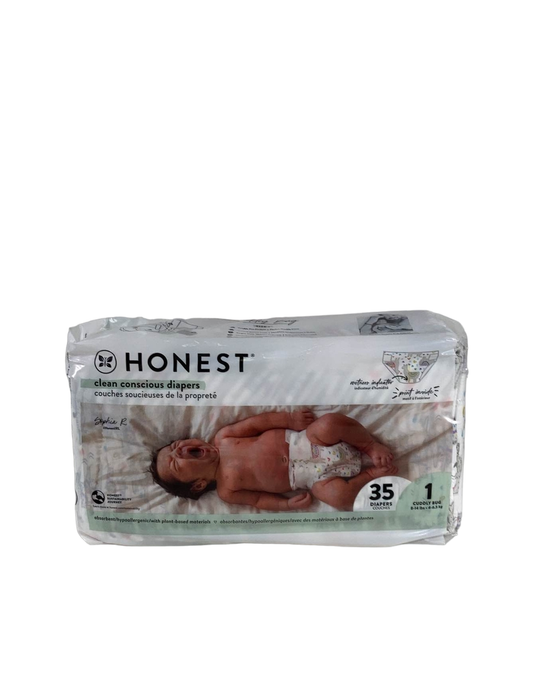 used Honest Company Size 1 Diapers, 35 Ct